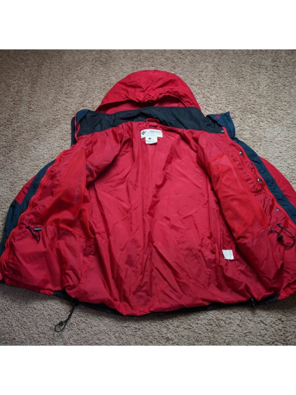 Y2K Columbia Fire Ridge 3 in 1 Jacket Womens L Red Ski Winter Coat Interchange - Picture 11 of 13